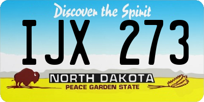 ND license plate IJX273