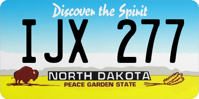 ND license plate IJX277