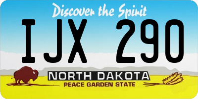 ND license plate IJX290