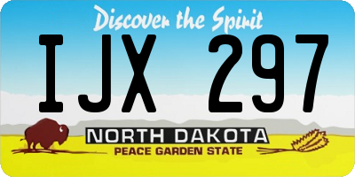 ND license plate IJX297