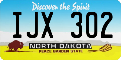 ND license plate IJX302