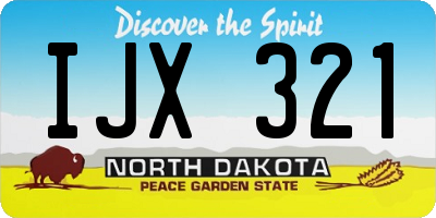 ND license plate IJX321