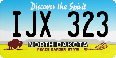 ND license plate IJX323