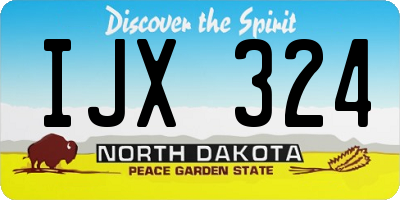 ND license plate IJX324