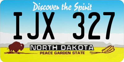 ND license plate IJX327
