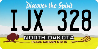 ND license plate IJX328