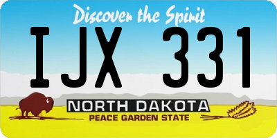 ND license plate IJX331