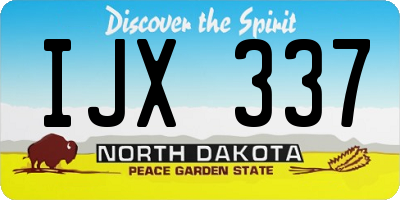 ND license plate IJX337