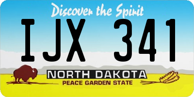 ND license plate IJX341