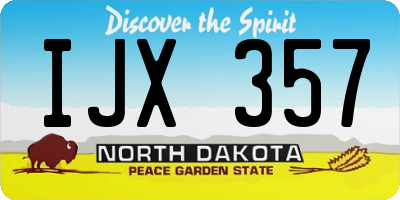 ND license plate IJX357