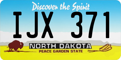 ND license plate IJX371