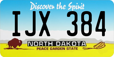 ND license plate IJX384