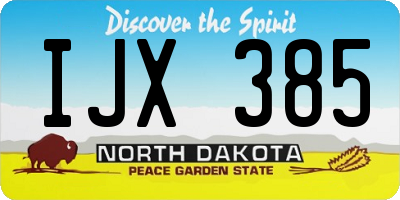 ND license plate IJX385