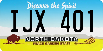 ND license plate IJX401