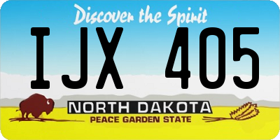 ND license plate IJX405