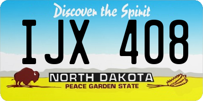 ND license plate IJX408