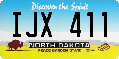 ND license plate IJX411