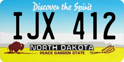 ND license plate IJX412