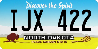 ND license plate IJX422