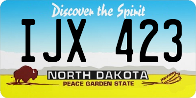 ND license plate IJX423