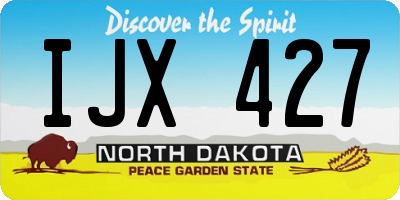 ND license plate IJX427