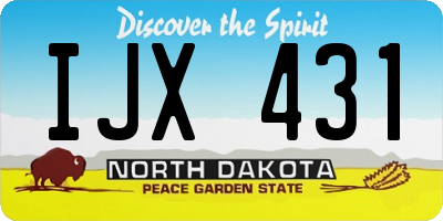 ND license plate IJX431
