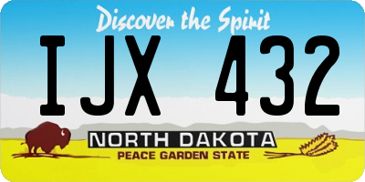 ND license plate IJX432