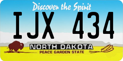 ND license plate IJX434