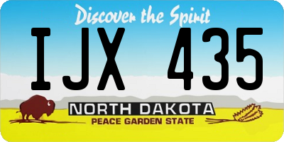 ND license plate IJX435