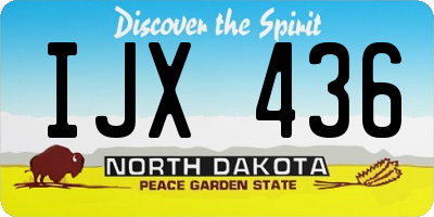ND license plate IJX436
