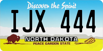 ND license plate IJX444