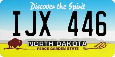 ND license plate IJX446