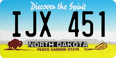 ND license plate IJX451