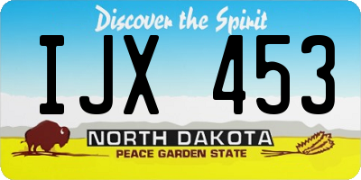 ND license plate IJX453