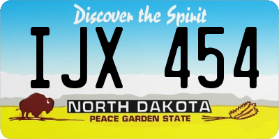 ND license plate IJX454