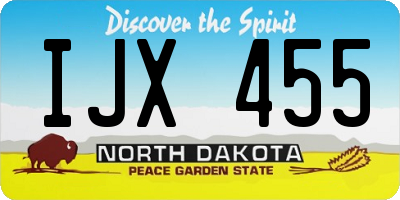 ND license plate IJX455