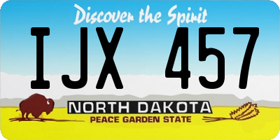 ND license plate IJX457