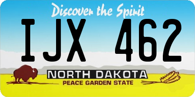 ND license plate IJX462