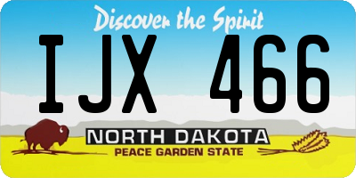 ND license plate IJX466