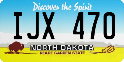 ND license plate IJX470