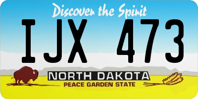 ND license plate IJX473