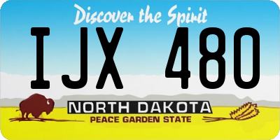 ND license plate IJX480