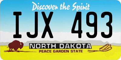 ND license plate IJX493