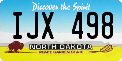ND license plate IJX498