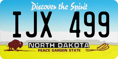 ND license plate IJX499