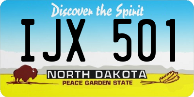 ND license plate IJX501