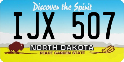 ND license plate IJX507