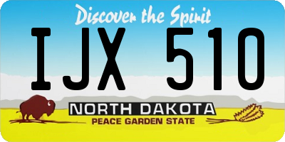 ND license plate IJX510