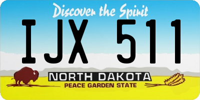 ND license plate IJX511