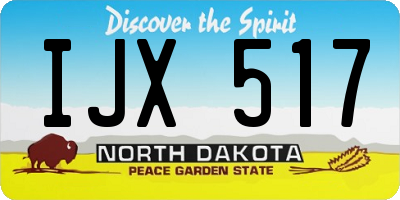 ND license plate IJX517